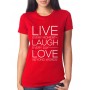 Marškinėliai Live Laugh Love Marškinėliai Live Laugh Love
